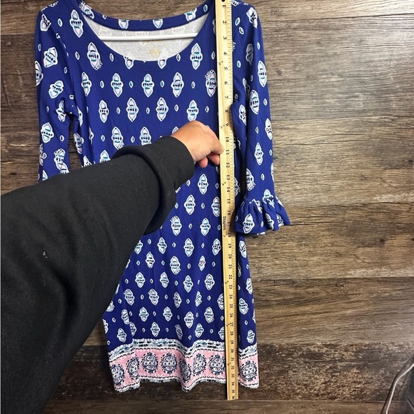 Lilly Pulitzer Blue Resort Sheath Dress with Bell Sleeves - Picture 9 of 11
